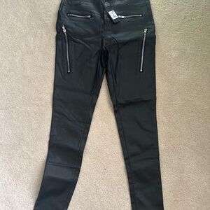 Fashion Nova Black Skinny Pants with Zipper Accents